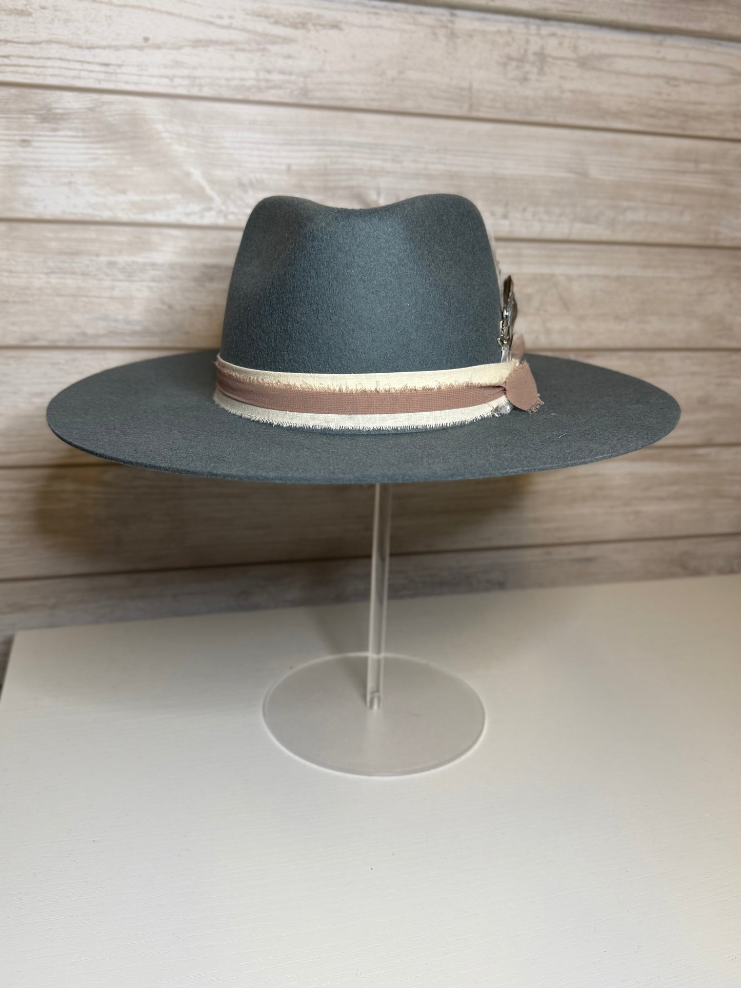 Tealish Green Flat Brim Hat